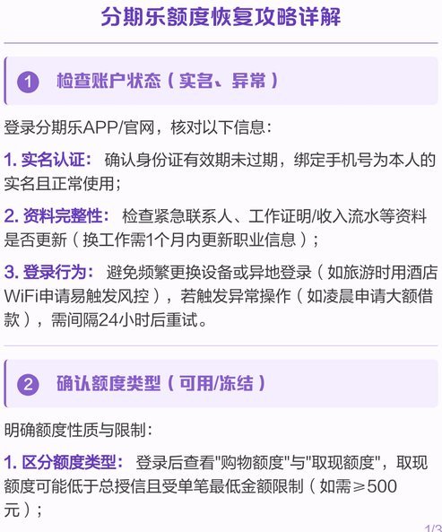 如何查看分期乐信用额度？